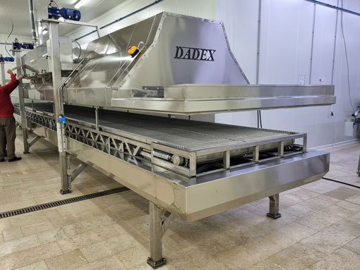 Interior congelator tunel criogenic DADEX cu sistem azot lichid